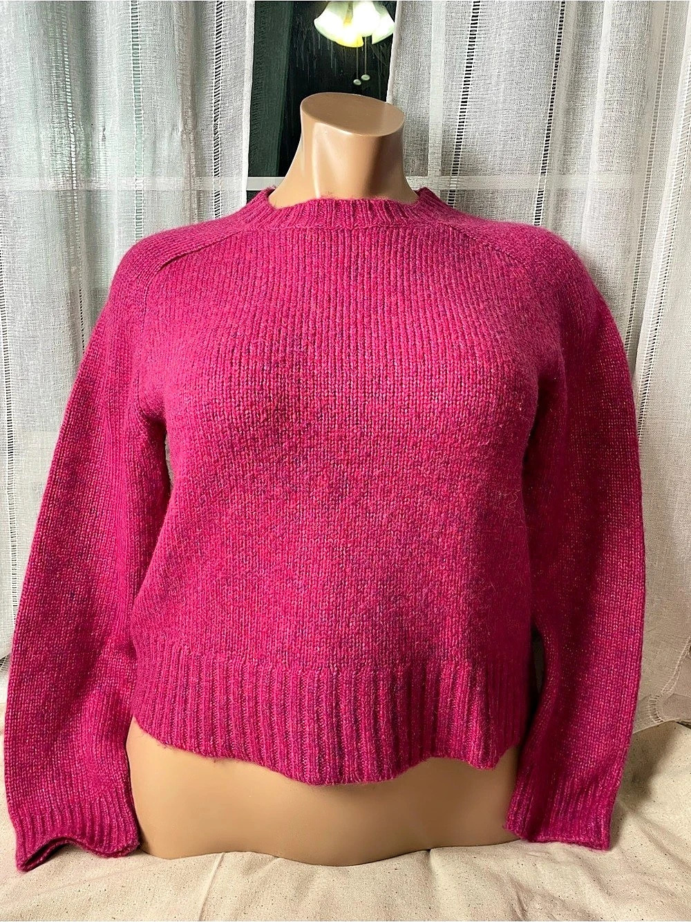 J.Crew Pink Knit Sweater Size XL